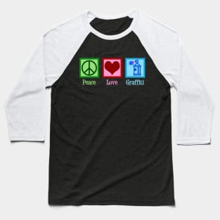 Peace Love Graffiti Baseball T-Shirt